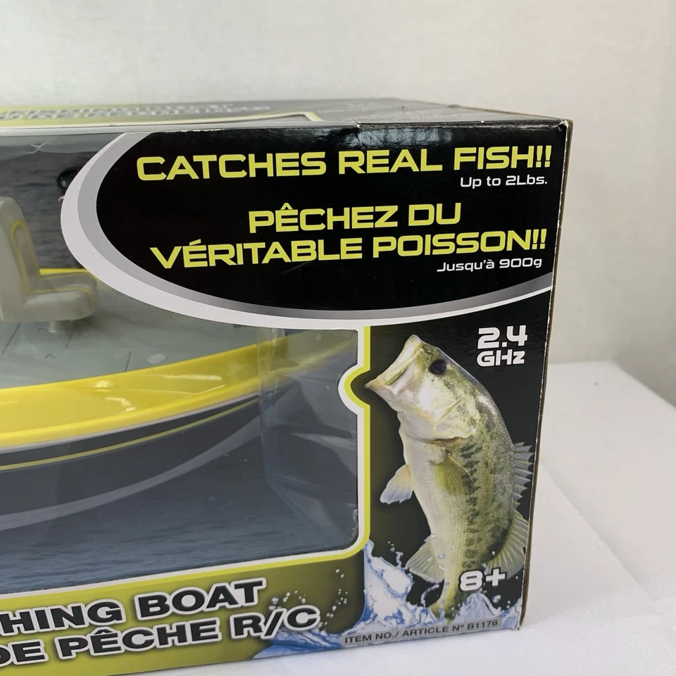 Bass Pro Shops Rare Nitro Z21 Radio Control Fishing Boat model New In Box Yellow - Image 4 of 4