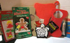 Kid's Christmas Crafting Lot - Foam Stocking, Door Hangers, Stickers, Ornaments