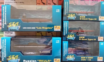 Easy Model Sea Power Sammlung von 5 Stück U-Boote  Fertigmodelle 1:700 Marine 3