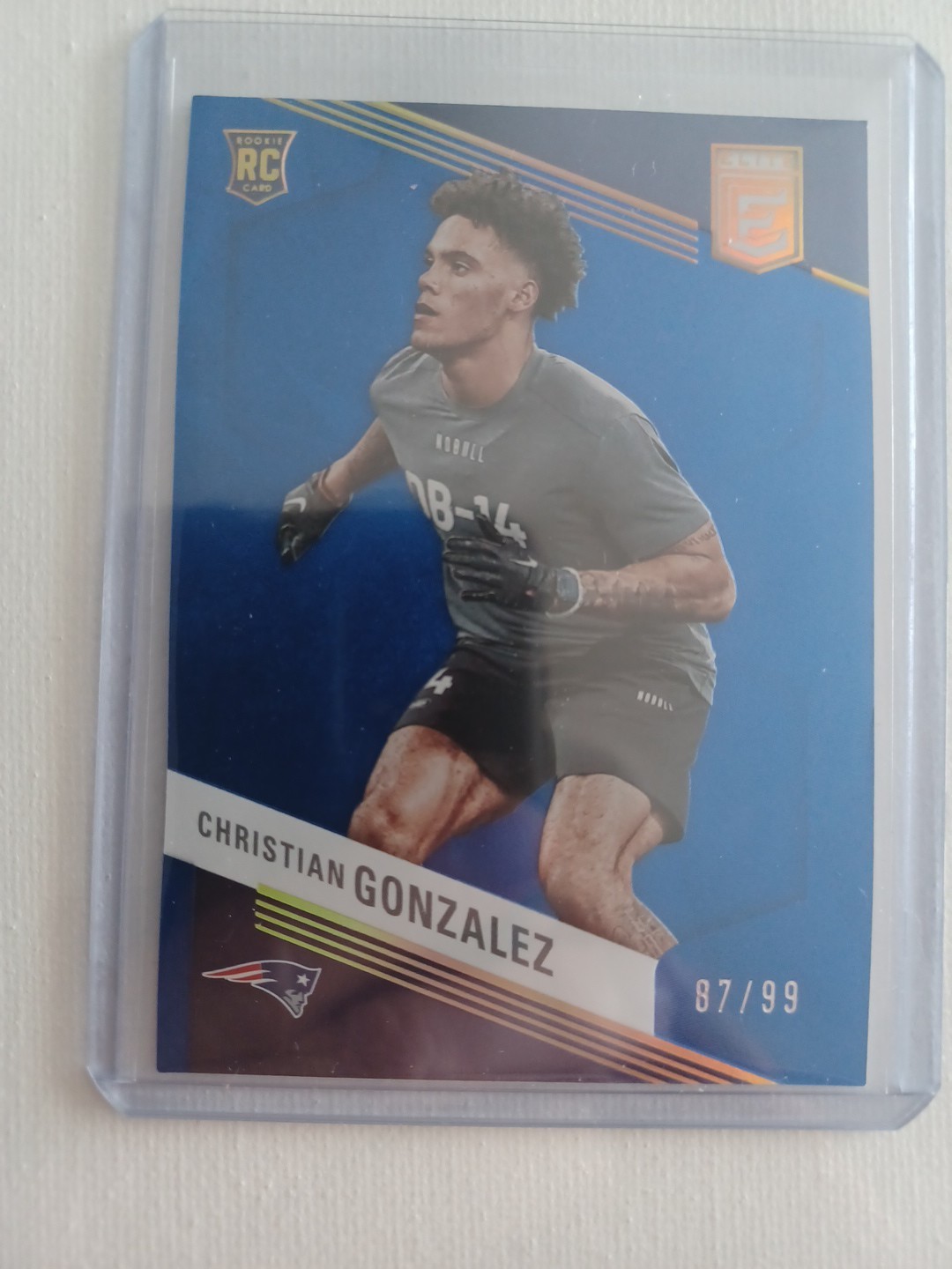 2023 Panini Donruss Elite Rookies Christian Gonzalez #120 Blue /99 (RC)