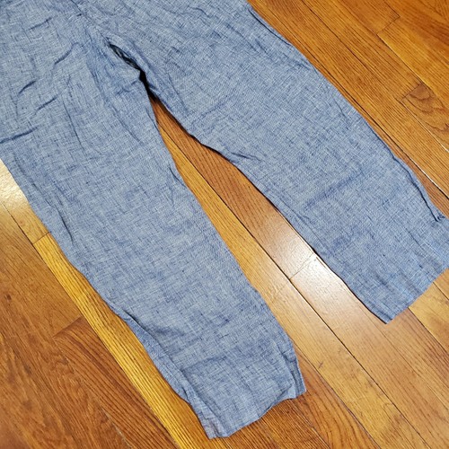 Murano Dress Pants Mens 32x30 Blue Baird McNutt Linen Slim Lightweight Casual - Picture 2 of 12