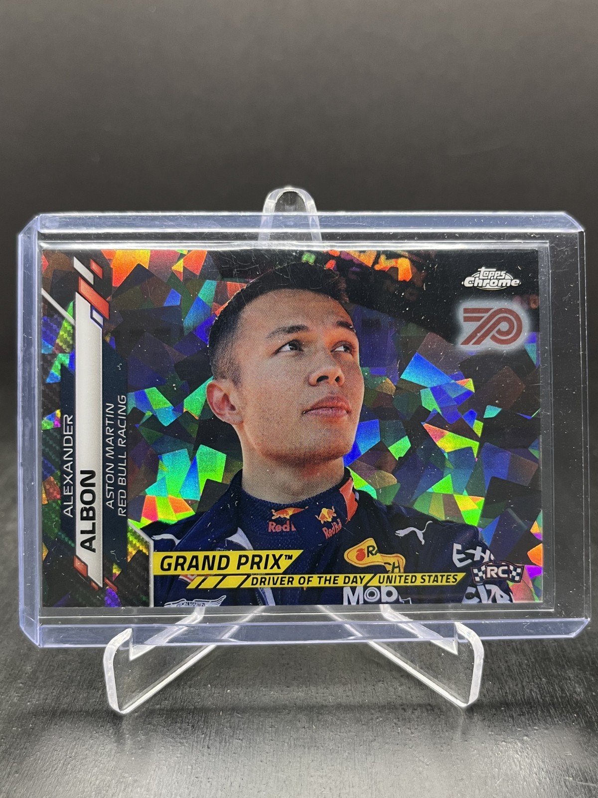 2020 Topps Chrome Sapphire F1 Alexander Albon RC 70th Anniversary 08/70 #172