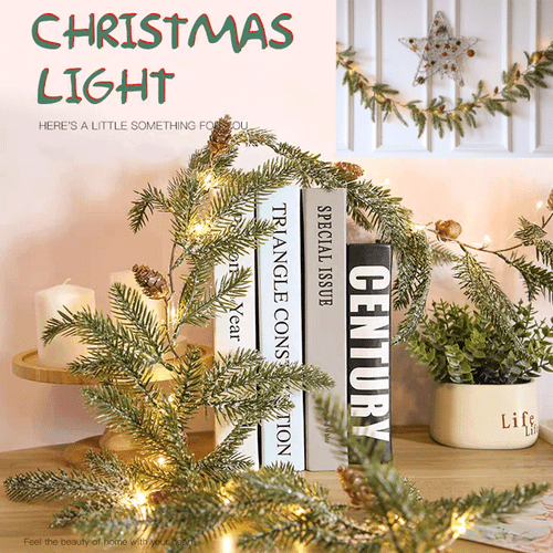 Guirnalda de Navidad con Luces, Guirnalda Iluminada a Batería Decoración Chimenea - Imagen 21 de 34