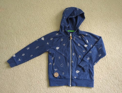 Reima Kids Unisex Blue Zip Up Hooded Cotton Cardigan Size 5Y 110