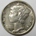 Uncirculated 1944-S Mercury Dime - #11212-13