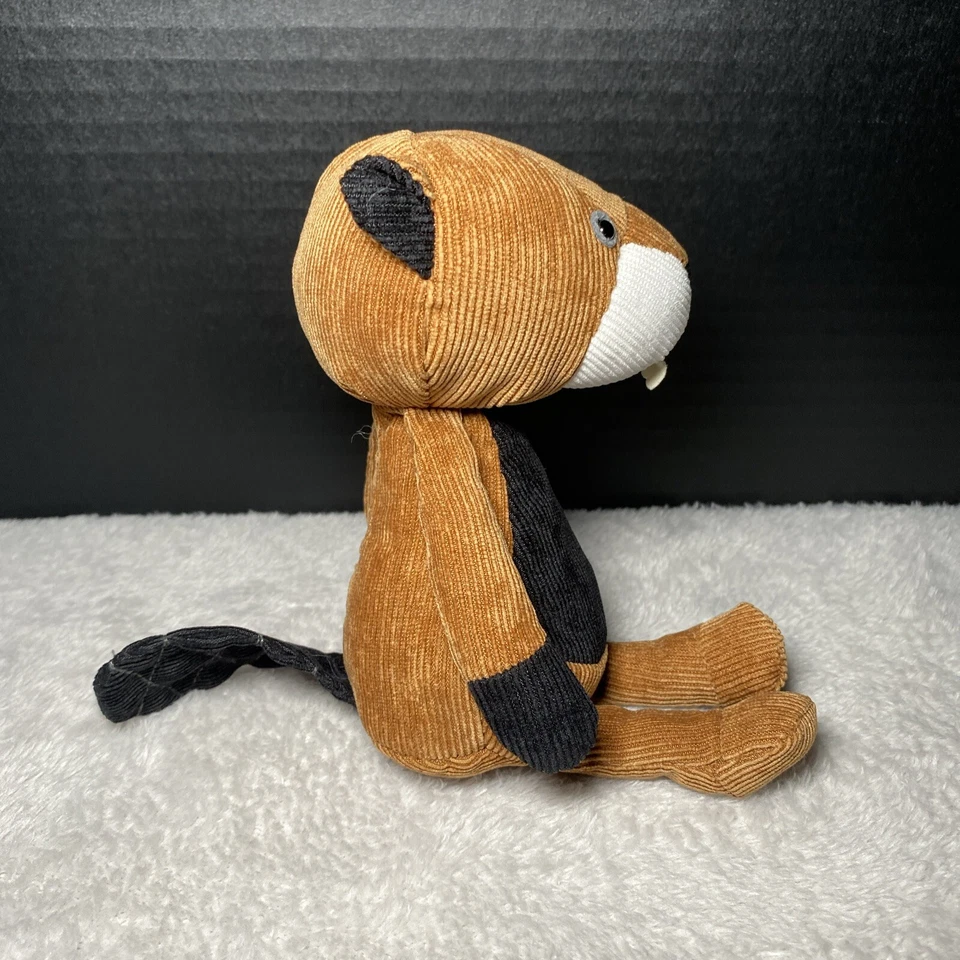 Игрушка Manhattan Beaver плюшевая народная лесничая вельветовая ребристая мягкая игрушка домашнее животное - Изображение 4 из 4