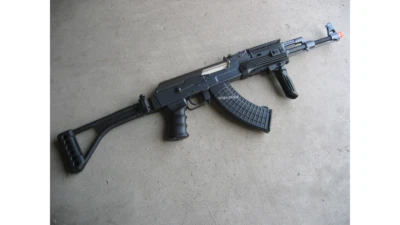 A&K Multi Option AGP Nice Full/Semi Electric AK-47S Black Rifle fps-350 Airsoft gun