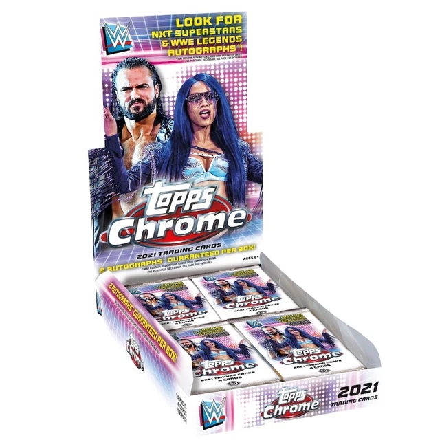 2021 Topps Chrome WWE Factory Sealed Hobby 2 AUTOGRAPHS