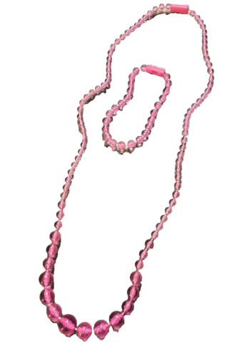 Vintage 90's Pretty Pretty Princess Replacement Part PINK Necklace Bracelet Set - Picture 1 of 4