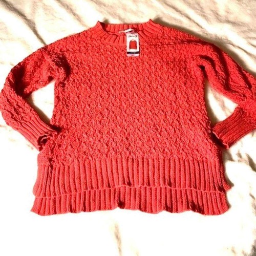 Seven 7 Chenille chunky coral sweater S NWT - Bild 2 von 8