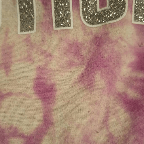 Justice Girls Purple Tie Dye Glitter Logo Tank Top Size 12 - Picture 4 of 4