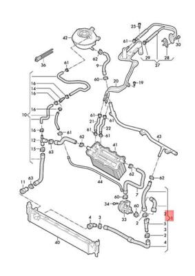 SEAT VW ARONA IBIZA ST POLO DERBY VENTO-IND COOLANT HOSE 2Q0122051D NO DUTIES