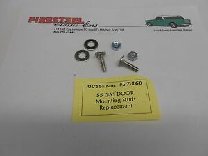 1955 Chevy #27-168 GAS FUEL DOOR MOUNTING STUDS Replacement Set  - New