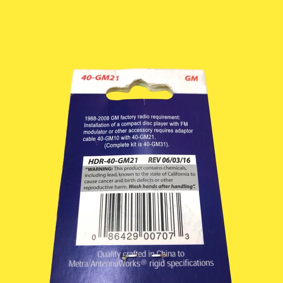 Lote de 2 cables adaptadores de antena de repuesto Metra 40-GM21 1988-2008 #7073 Z65B217 Foto 4 de 4