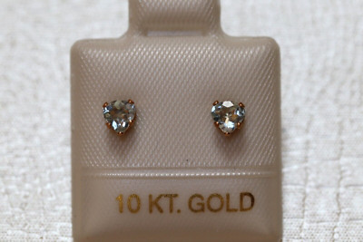 Exclusive Aquamarin Ohrstecker - 4 mm - 10 Kt Gold - 417 - Ohrringe Trillant Cut