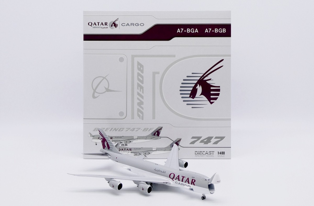 JC Wings 1:400 カタール航空 747-8F A7-BGA Qatar Airways Cargo B747-8F Reg: A7-BGA JC Wings 1:400