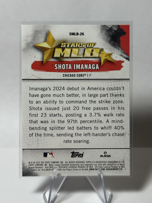 Shota Imanaga 2025 Topps Series 1 Baseball Stars of MLB