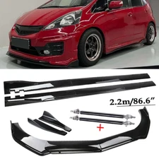 Front Bumper Lip Spoiler Chin Splitter Body Kit Glossy Black For Honda Fit Jazz