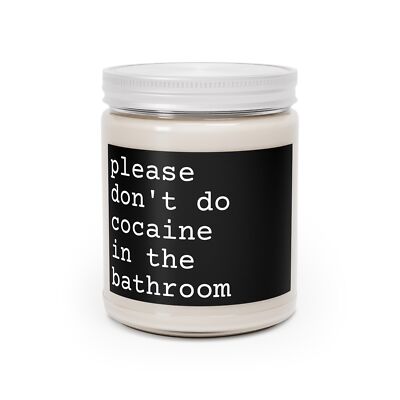Please don't do cocaine in the bathroom Scented Candles, 9oz