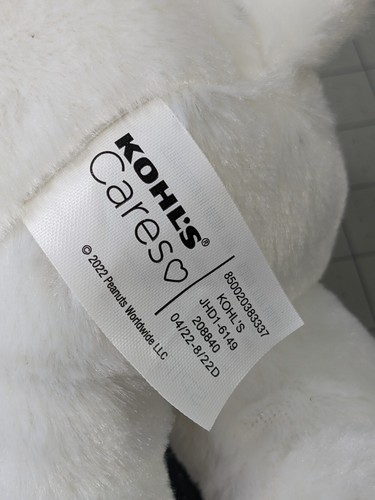 Kohls Peanuts Snoopy Dog Plush 13 Inch 2022 Stuffed Animal Toy - Picture 9 of 9