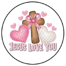 JESUS LOVE YOU ENVELOPE SEALS LABELS STICKERS PARTY FAVORS