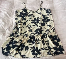 SHEIN Curve Women's Black Tan Sleeveless Adjustable Strap Cami Tank Size 4XL