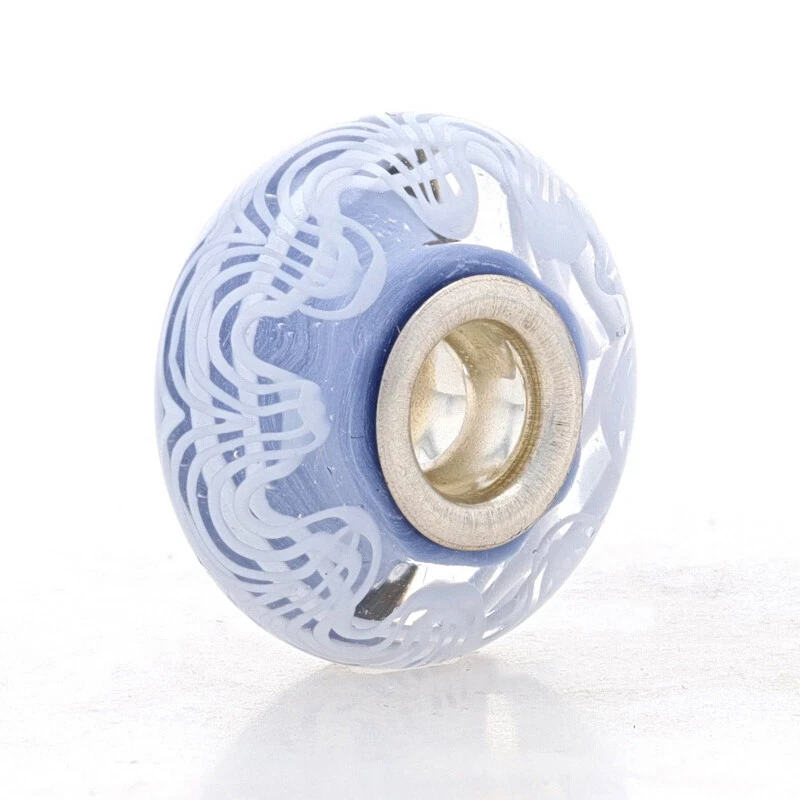 New Chamilia Bead Lace Periwinkle 2110 1115 Murano Glass Sterling