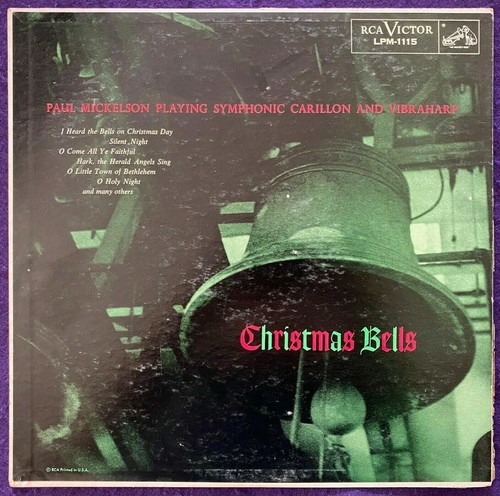 PAUL MICKELSON Christmas Bells LP 1S 1955 RCA Victor LPM-1115 Mono Record VG - 第 1/3 張圖片