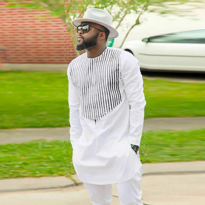 Mens long top sleeve dashiki