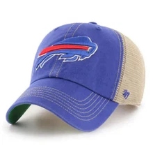 Buffalo Bills '47 Brand Blue Trawler Clean Up Adjustable Trucker Dad Hat