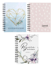NEW Lot of 3 Christian Women's Notebooks Journals Lined Paper Spiral Bound