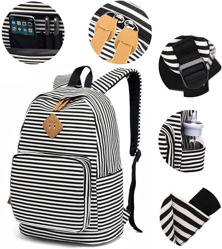 Niñas Mujeres Colegio Laptop Mochila Escuela Bookbag Mochila de Viaje Bolso Escolar  Foto 3 de 4