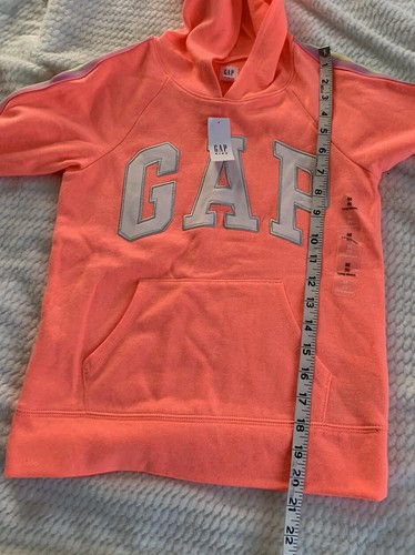 Girl’s Hoodie Size M(8) And Flip Flops Size 1/2 GAP pink/Green Hoodie Pullover - Picture 3 of 12