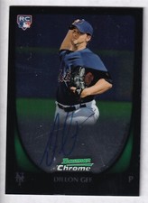 Dillon Gee 2005 Bowman Chrome Rookie On Card Autograph #212 NY Mets