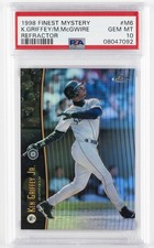 1998 FINEST MYSTERY REFRACTOR #M6 K.GRIFFEY JR./M.MCGWIRE PSA 10