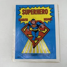 VINTAGE SUPER HERO TRANSFER DESIGNS TRI-CHEM EMBROIDERY JUSTICE LEAGUE VF 1976