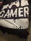 Gaming Bedding Gamepad Zippper Fitted Sheet Twin Size Full 55"*75" Black-white