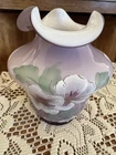 Fenton Lavendar Purple Violet Floral Cased Overlay Vase Museum Collection
