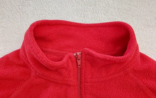Hanes Fleece Jacket Women's Size XL ( 16/18 ) Red Full-Zip Pockets - Picture 7 of 8