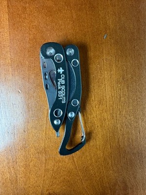 Cub Scouts Pack 931 Multi-Tool Pocket Knife Carabiner Pliers & Sheath Black