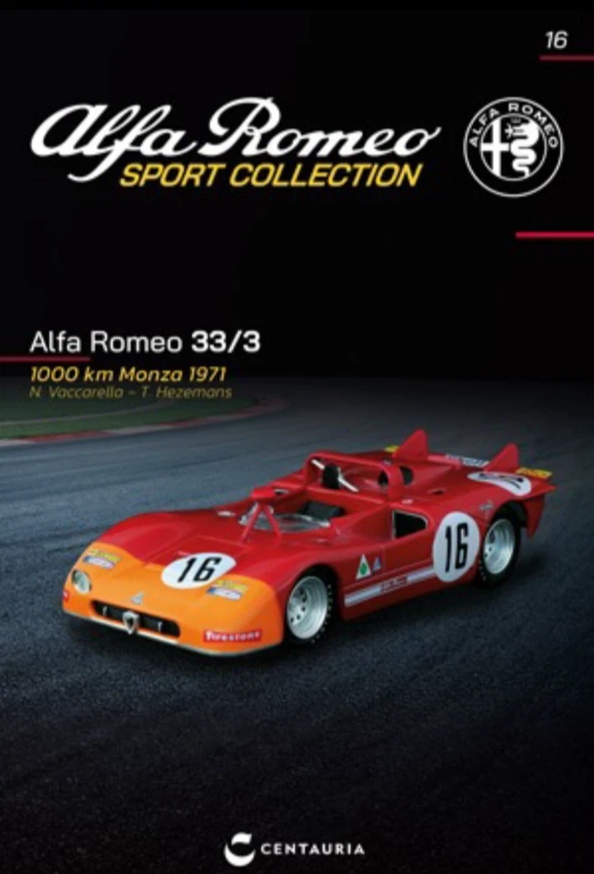 ALFA ROMEO 33/3 - 1000 KM MONZA - 1971   ALFA ROMEO SPORT COLLECTION 1:43 N#16 - Immagine 3 di 4