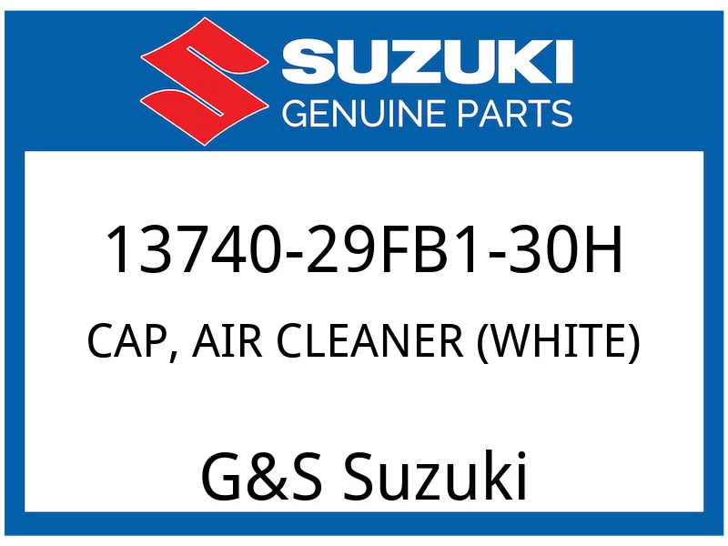CAP, AIR CLEANER (WHITE) *{FOR 30H}*