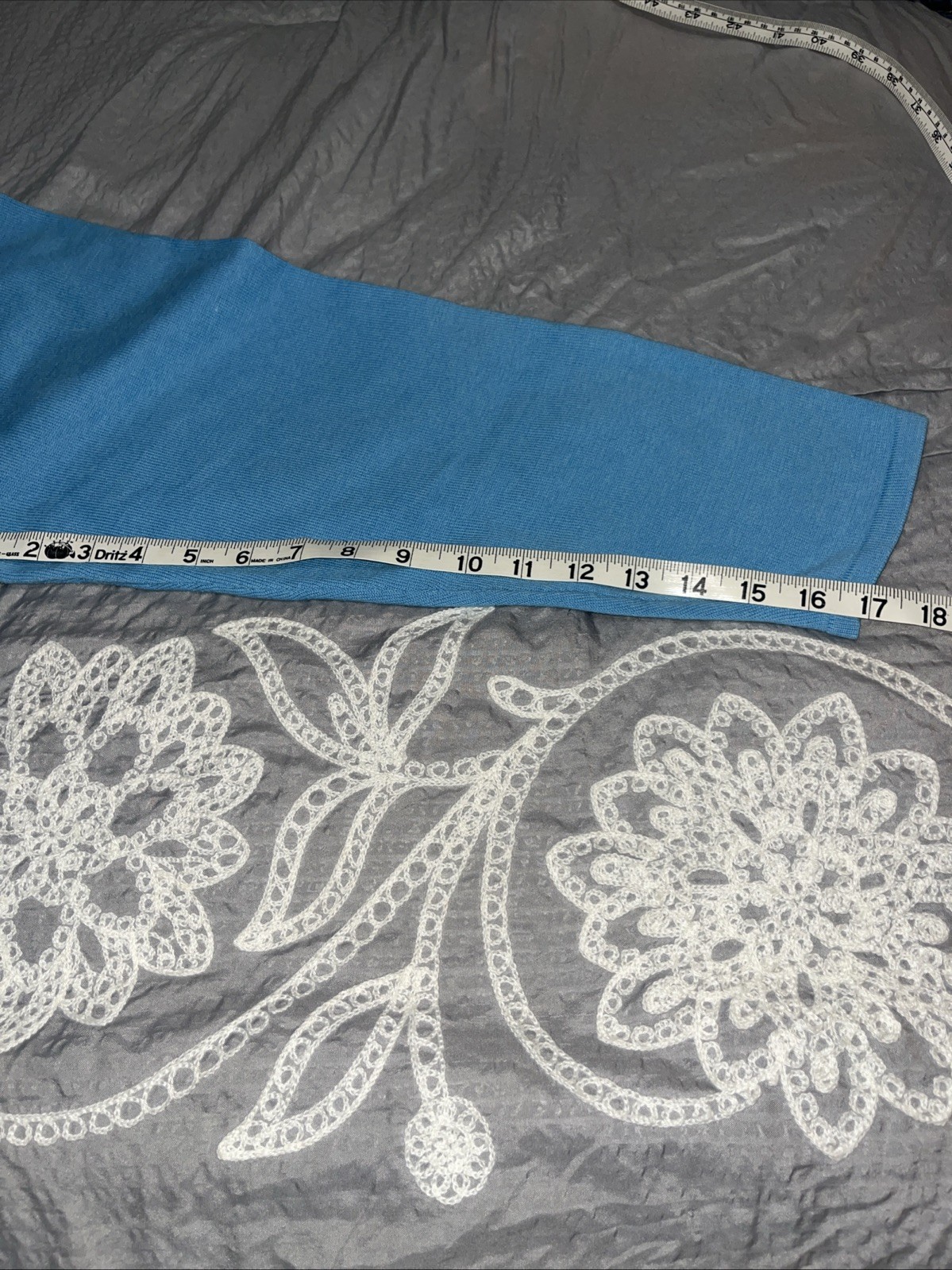 Quacker Factory Women's Blue Patchwork Snowman Be… - image 3