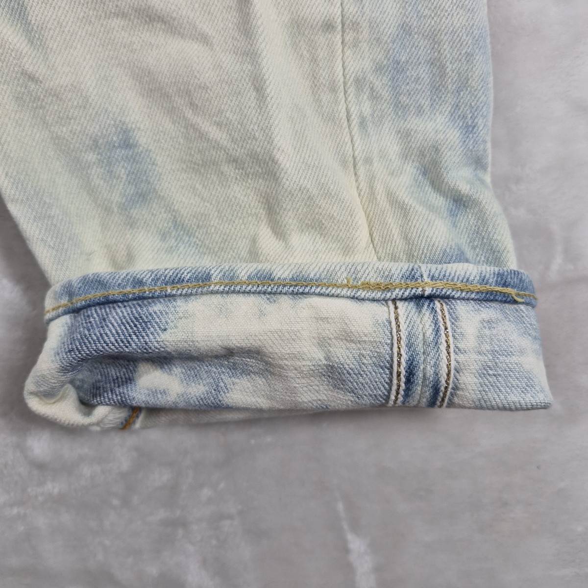 Samurai Jeans Men's 33x35 White Blue Denim Heavyweight Cotton S510XX25OZGA-25TH View 6