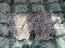 TWO 2  Victoria's Secret Dream Angels Lace Adjustable String Bikini Panty NWT