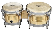 Bongo de madera LP Matador - herrajes en tono natural/cromo - M201-AWC