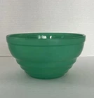 Anchor Hocking Rainbow Green Beehive 9” Vintage Glass Mixing Bowl RARE 1930-40s