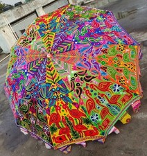 Indian Garden Umbrella Outdoor Patios Parasol embroidery Large Umbrella Decor
