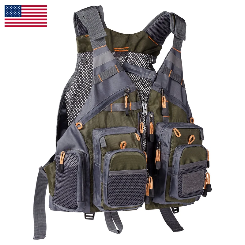 Bassdash Strap Fishing Vest Adjustable For Men And Women For Fly Bass Fishing
