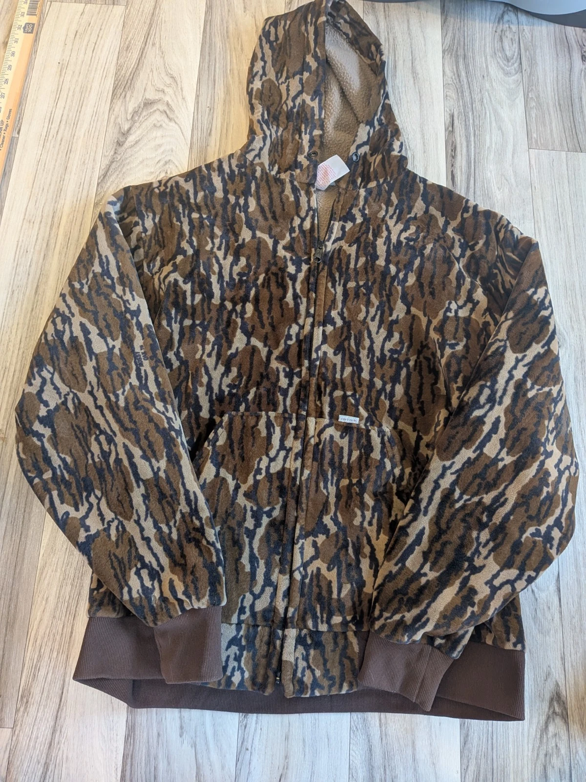 Vtg Carhartt Mossy Oak 767 Velour Fleece Hooded Jacket Hunting Outdoor USA Rare
Opens in a new windo